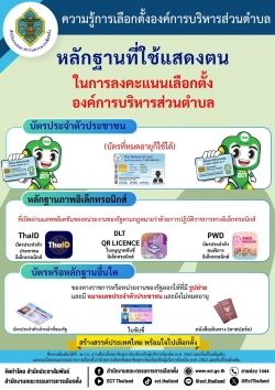 หลักฐานที่ใช้แสดงตนในการลงคะแนนเลือกตั้งองค์การบริหารส่วนตำบล